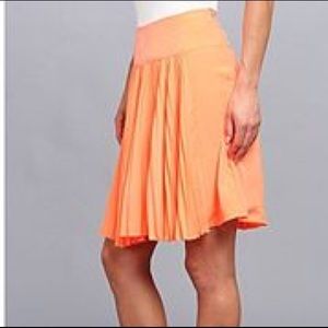 Coral Nanette Lenore Pleated Skirt